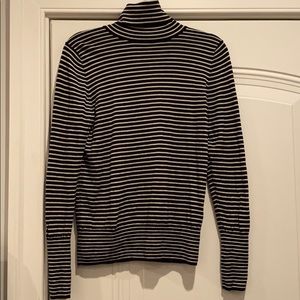 JCrew 100% Merino Wool Striped Turtleneck Sweater